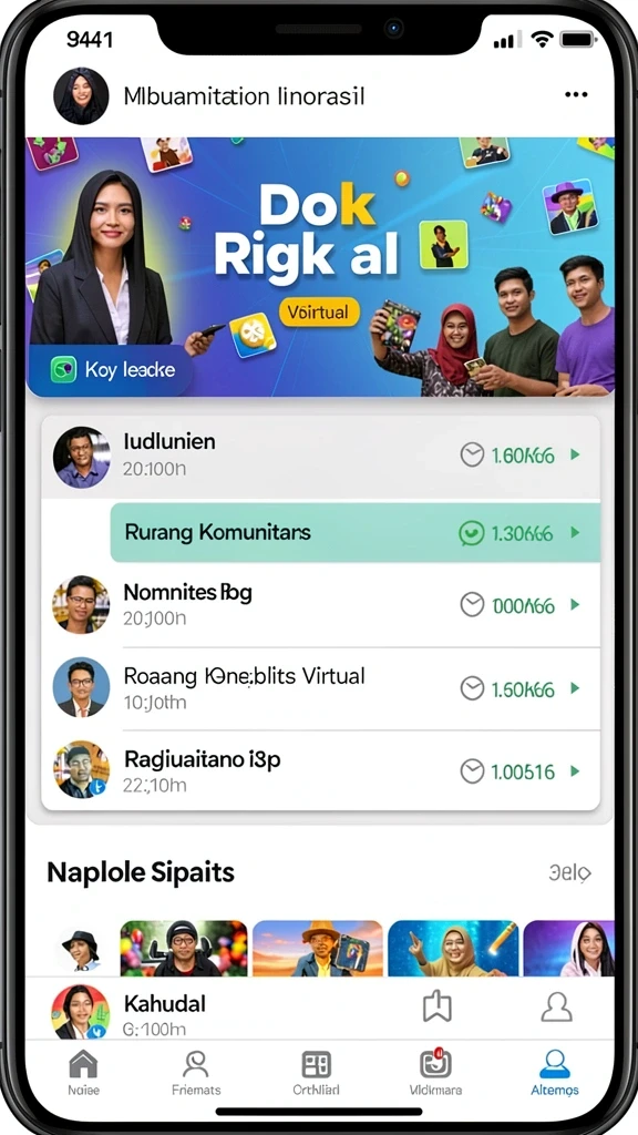 neoparty - Tampilan awal yang menarik dan penuh warna.