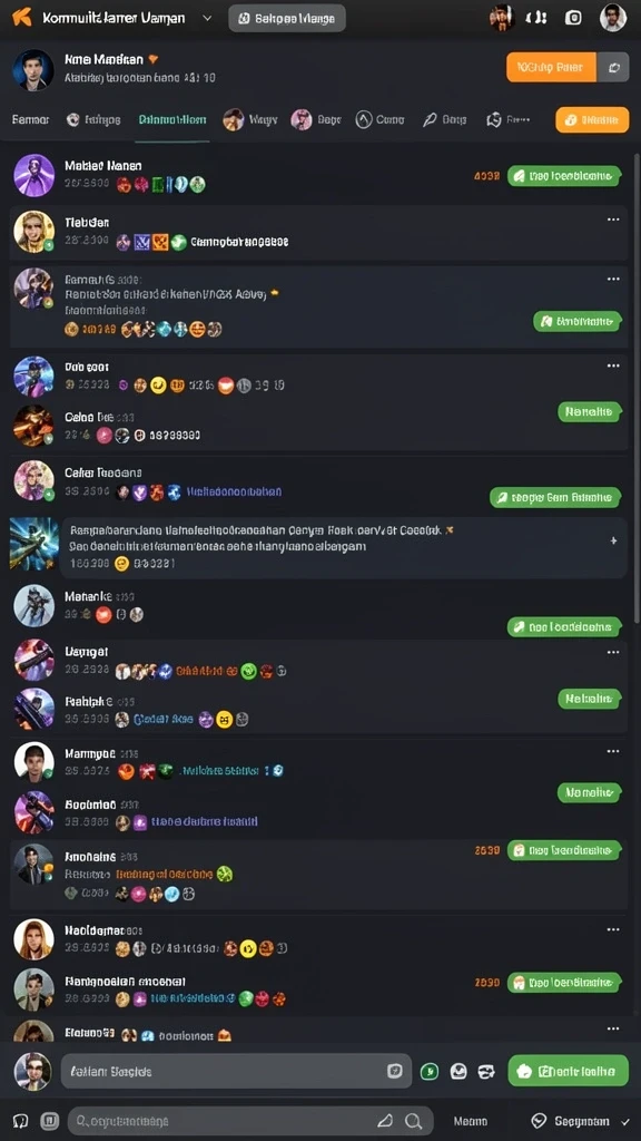 okjk - Menu pilihan permainan yang beragam.